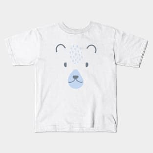 Cute Boho Blue Bear Kids T-Shirt